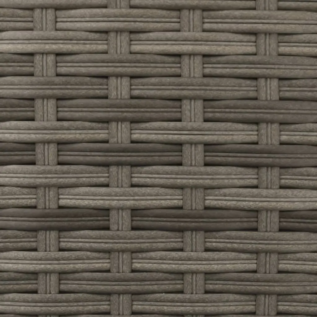 Garden Sofa 2-Seater Grey with Parasol and Footstools Weather-Resistant PE Rattan Construction