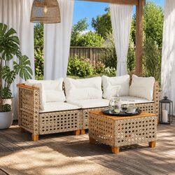 Enhance Your Outdoor Space with a Beige 3-Seater Sofa
