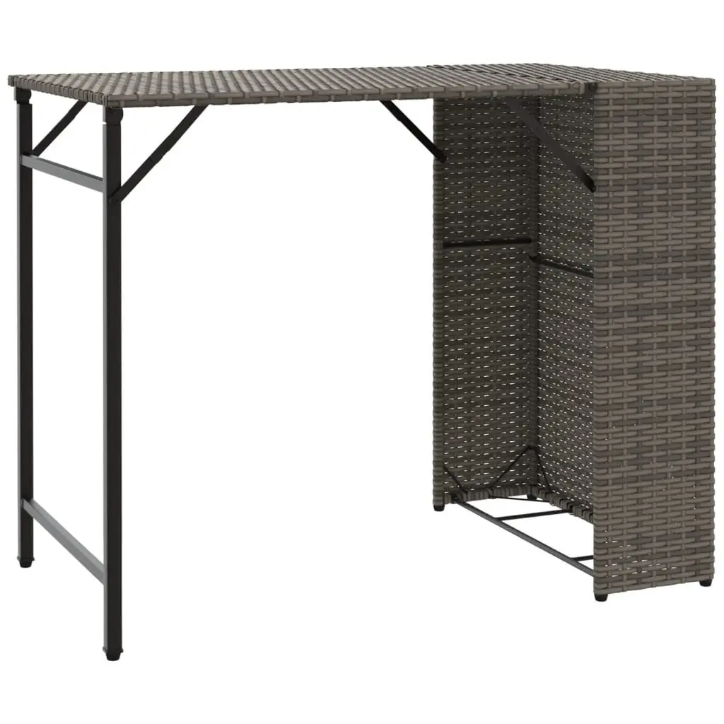 Foldable Grey Outdoor Dining Set 5 Piece Lightweight Weather Resistant Furniture