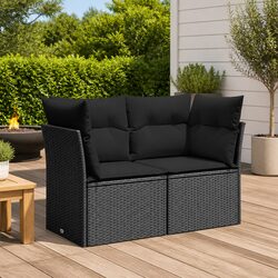 Enhance Your Outdoor Space with a Black 2-Seater Garden Sofa