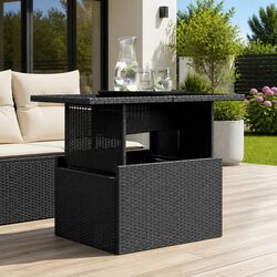 Stylish Black Garden Table for Patio Dining and Entertaining