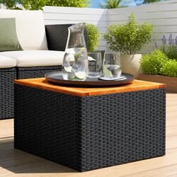 Enhance Your Outdoor Space with This Black Garden Table