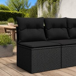 Stylish Armless Outdoor Chair with Cushions for Comfort