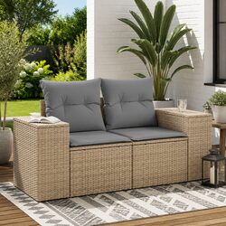 Stylish 2-Seater Garden Sofa with Cushions for Outdoor Living