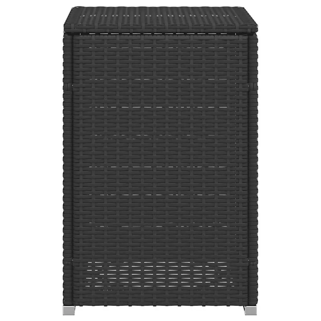 Propane Tank Cover Side Table Outdoor Black 40x40x60cm Poly Rattan Garden