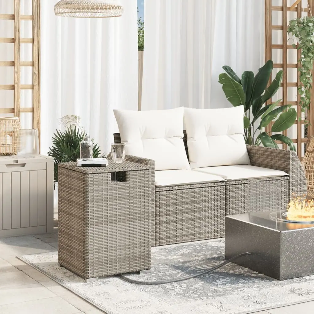 Propane Tank Cover Table Grey 40x40x60 cm Outdoor Furniture Storage