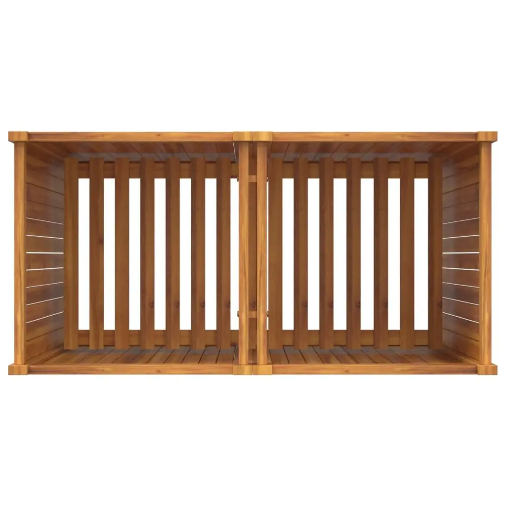 Garden Planter Box Wooden Acacia Brown Outdoor Patio Balcony Decor 100L x 50W x 100H cm