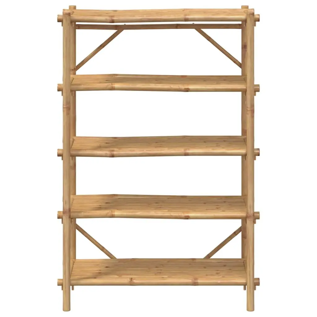 5-Layer Bamboo Storage Shelf 100x40x150 cm Open Shelving Organiser Brown