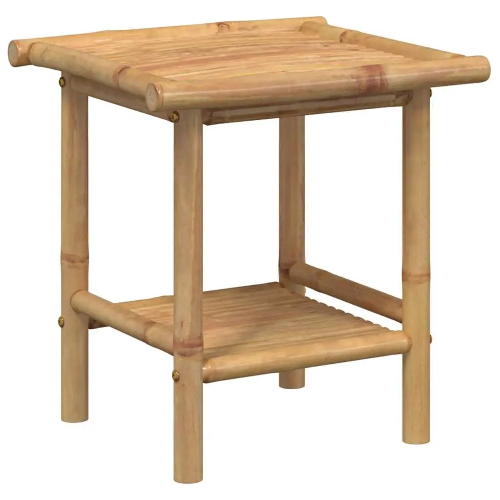 Coffee Table 45x45x45 cm Brown Bamboo Side Storage Accent Furniture Indoor
