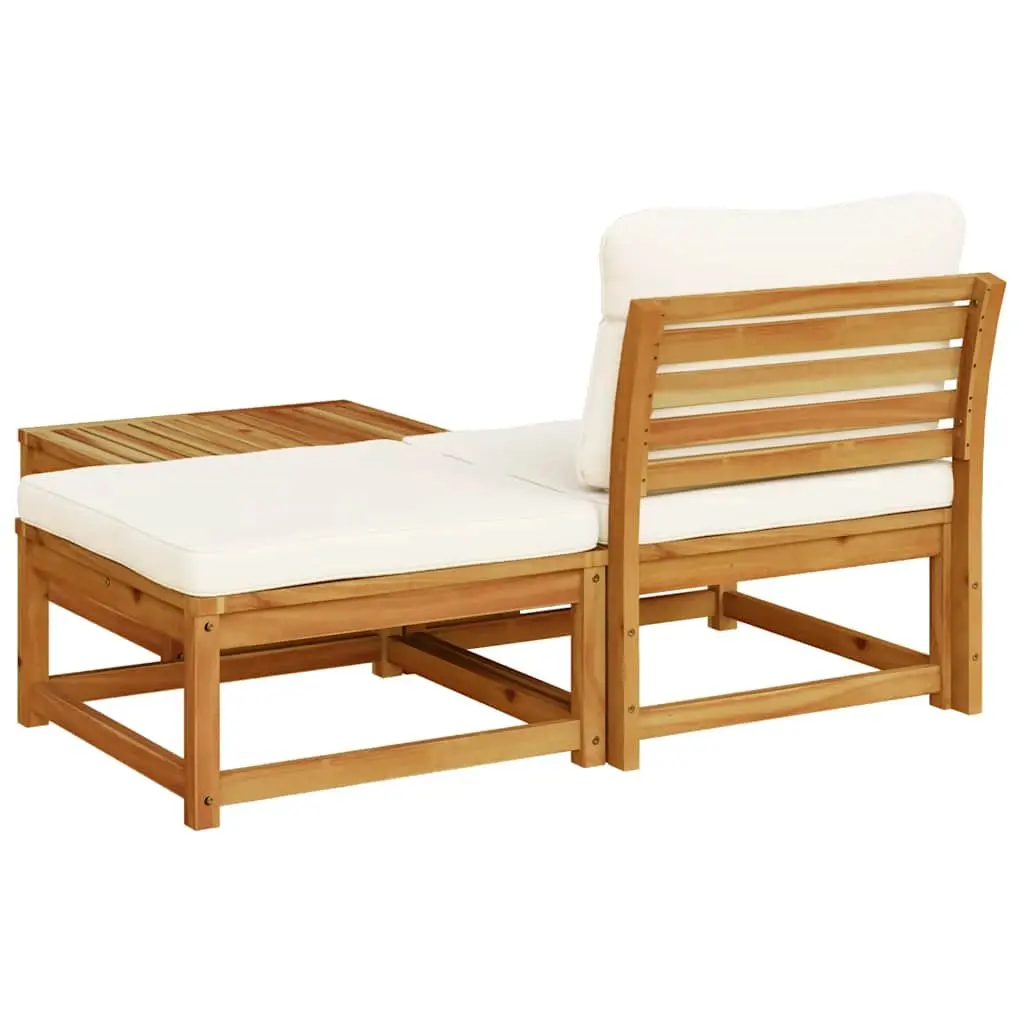 Outdoor Sectional Sofa Set 3 Piece Garden Lounge Furniture with Cushions Brown