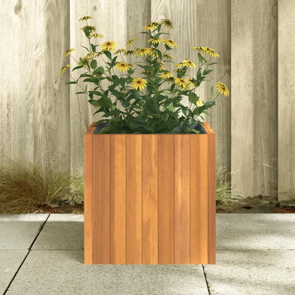 Garden Planter Box 35x35x35 cm Solid Acacia Wood Indoor Outdoor Decor