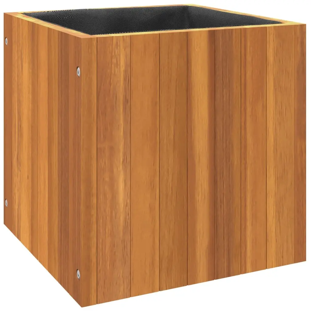 Garden Planter Box 35x35x35 cm Solid Acacia Wood Indoor Outdoor Decor
