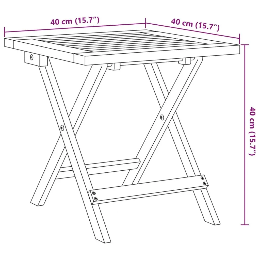 Acacia Wood Garden Side Table for Outdoor Use