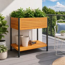 Stylish Garden Planter with Shelf for Enhanced Spaces 80x45x80 cm