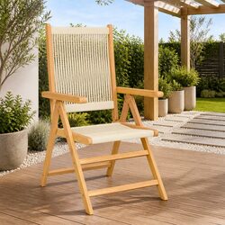 Enhance Your Outdoor Space with Beige Reclining Chairs - 2 Pcs