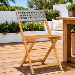 Stylish Grey Folding Bistro Chairs 2 pcs for Your Patio