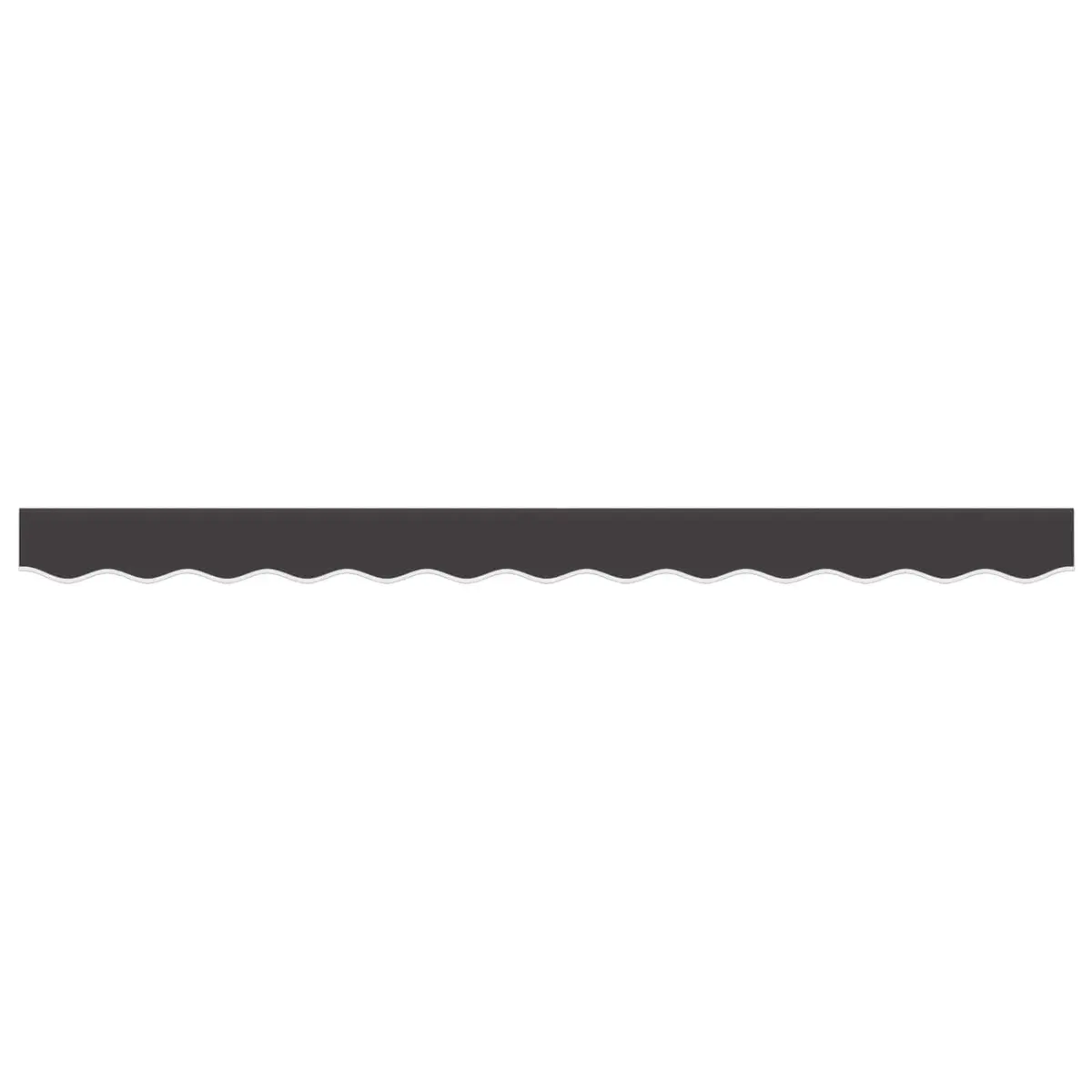 Replacement Awning Valance Fabric 3.5m Water and UV Resistant Anthracite Stripe