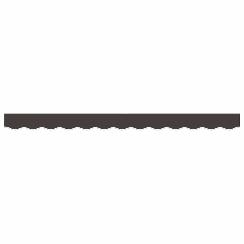 Replacement Awning Valance Fabric 3.5m Water and UV Resistant Anthracite Stripe