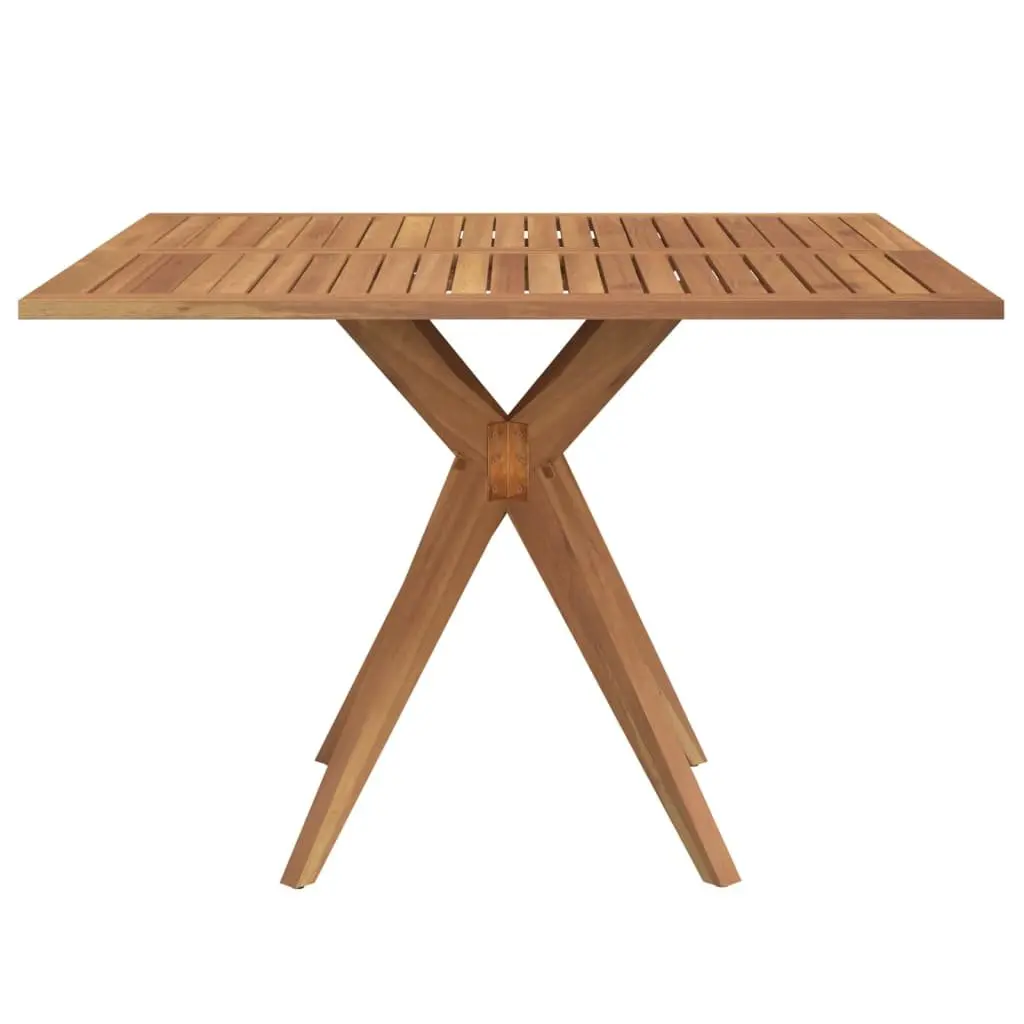 Solid Wood Garden Table 110x110x75cm Square Outdoor Patio Furniture Brown
