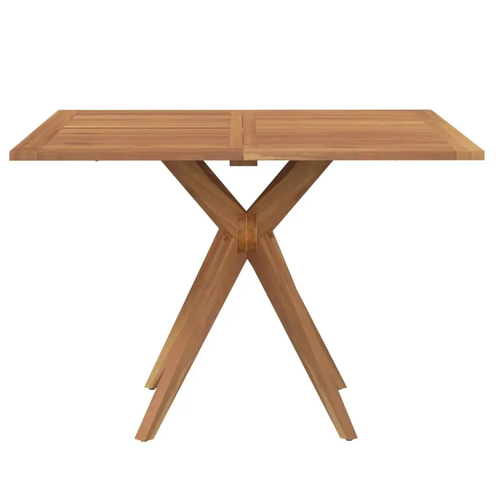Solid Wood Garden Table 110x110x75cm Square Outdoor Patio Furniture Brown