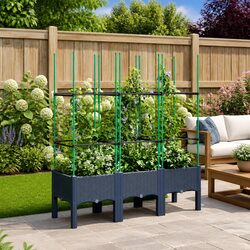 Enhance Your Garden with a Planter and Trellis Support