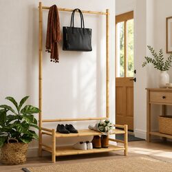 Stylish Bamboo Garment Stand to Enhance Your Space