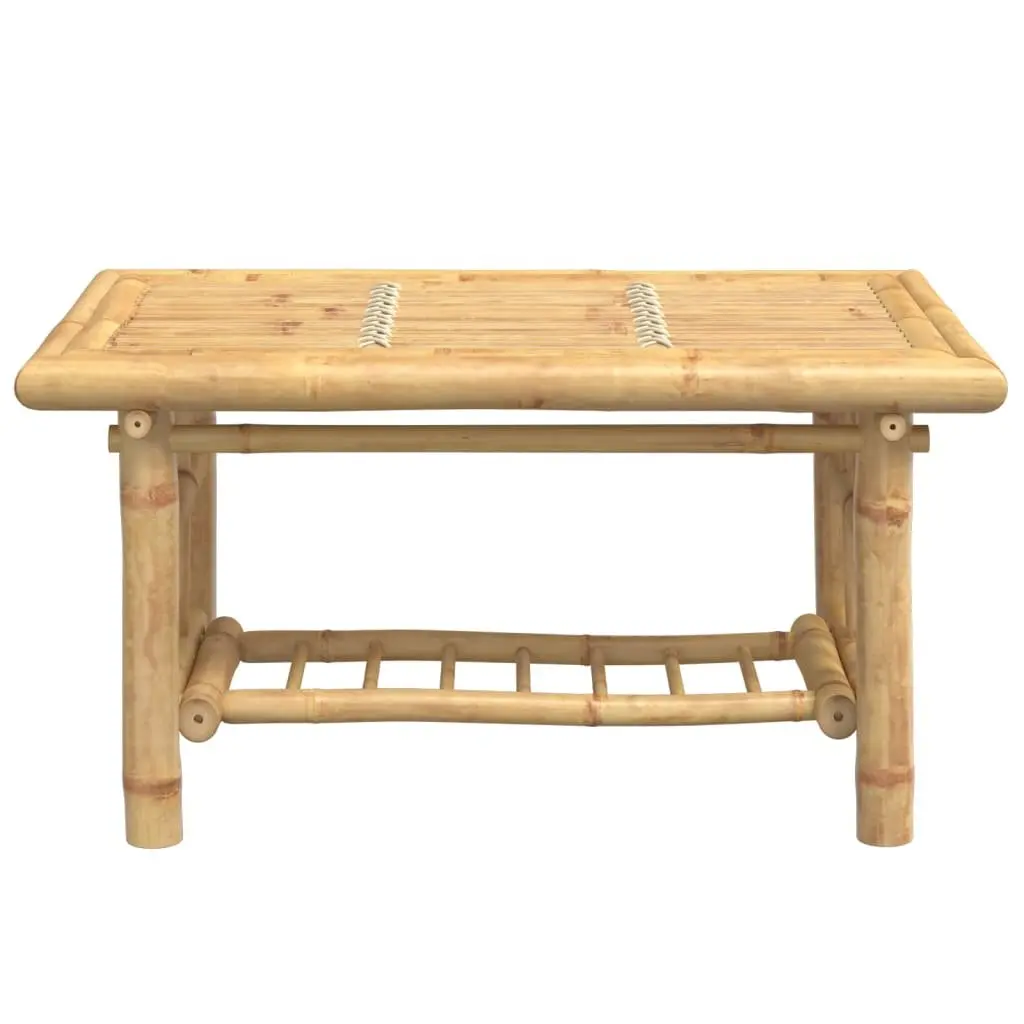 Bamboo Coffee Table 70x45x36 cm Brown Storage Accent Side Table for Living Room