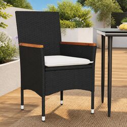 Enhance Your Space with 2 pcs Black Outdoor Garden Chairs