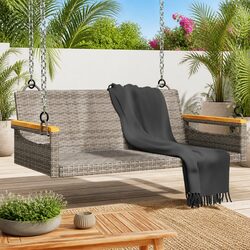 Grey Garden Swing Bench for Ultimate Outdoor Relaxation