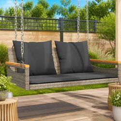 Outdoor Garden Swing Bench for Relaxation with Cushions