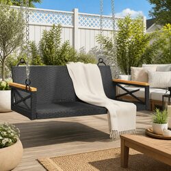 Enhance Your Outdoor Space with a Black Swing Bench