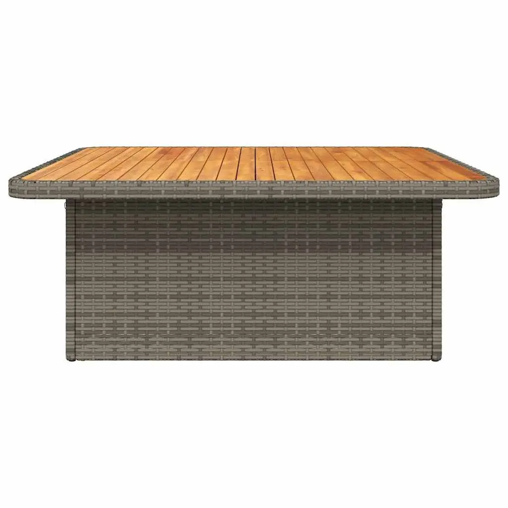 Garden Table 110x110 cm Grey Adjustable Tabletop Outdoor Patio Furniture