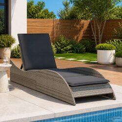 Comfortable Grey Lounge Chair for Outdoor Spaces