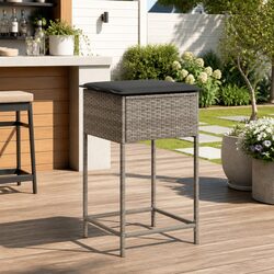 Enhance Your Patio with Grey Outdoor Bar Stools Set of 2