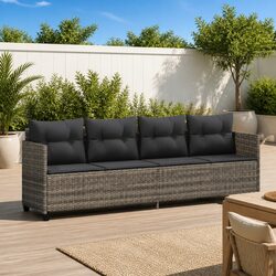 Stylish Grey Outdoor Sun Lounger with Cushions for Your Patio