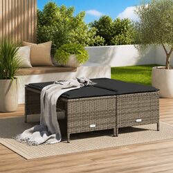 Enhance Your Outdoor Space with Grey Garden Stools Set