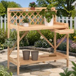 Enhance Your Garden with This Functional Potting Bench