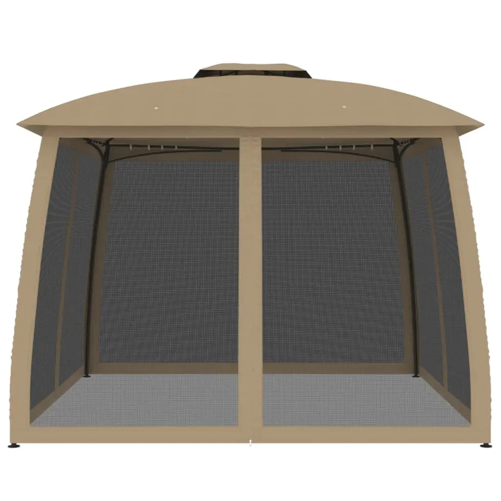 Gazebo 2.93m Double Roof Mesh Walls Outdoor Canopy Tent Garden Patio Shelter