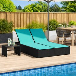 Double Sun Lounger for Outdoor Relaxation Spaces