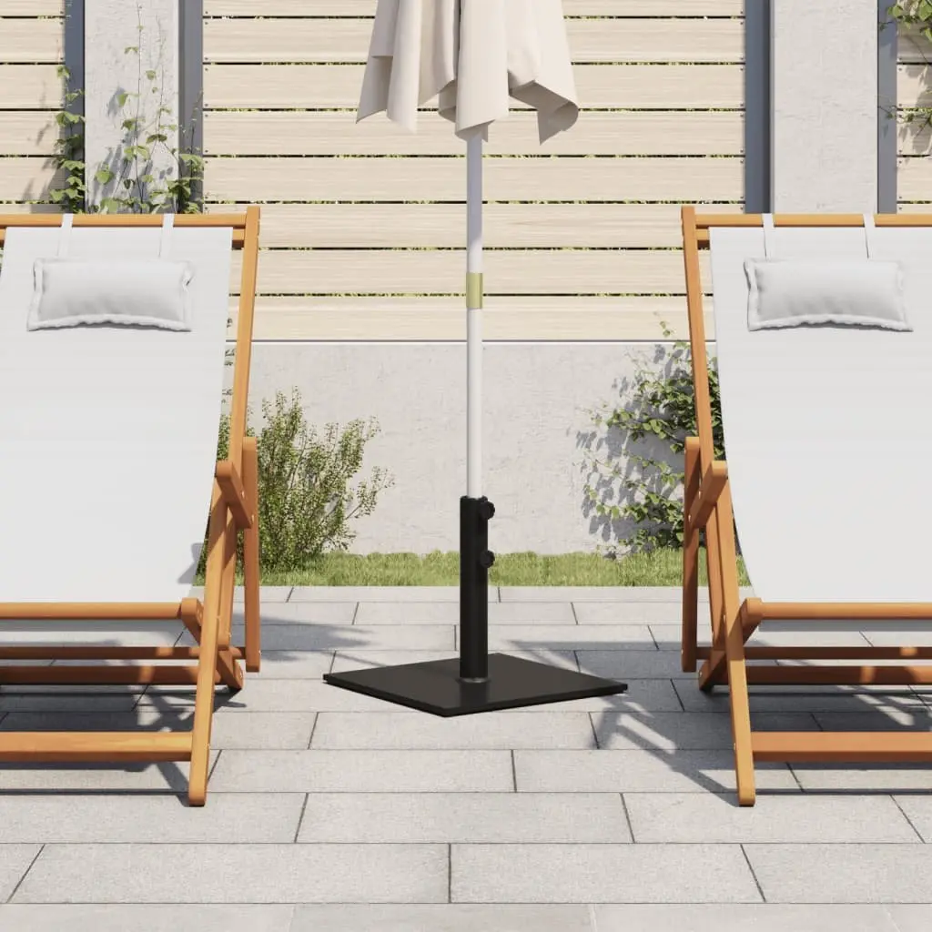Parasol Base Square 17kg Outdoor Umbrella Stand Stable with 3 Adapters for Pole Diameter 32 38 48mm