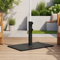 Parasol Base Rectangular 15kg Stable Umbrella Stand Multiple Pole Sizes