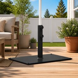 Grey Rectangular Parasol Base 15kg Enhances Your Outdoor Space