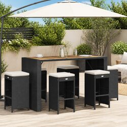 Elevate Your Garden Space with 6 Cushioned Bar Stools