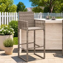 Grey Garden Bar Stools Set of 2 for Relaxed Outdoor Living