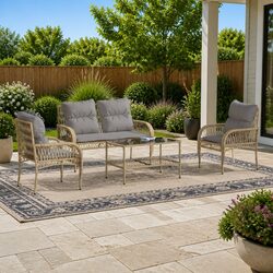 Enhance Your Outdoor Space with a 4-Piece Sofa Set