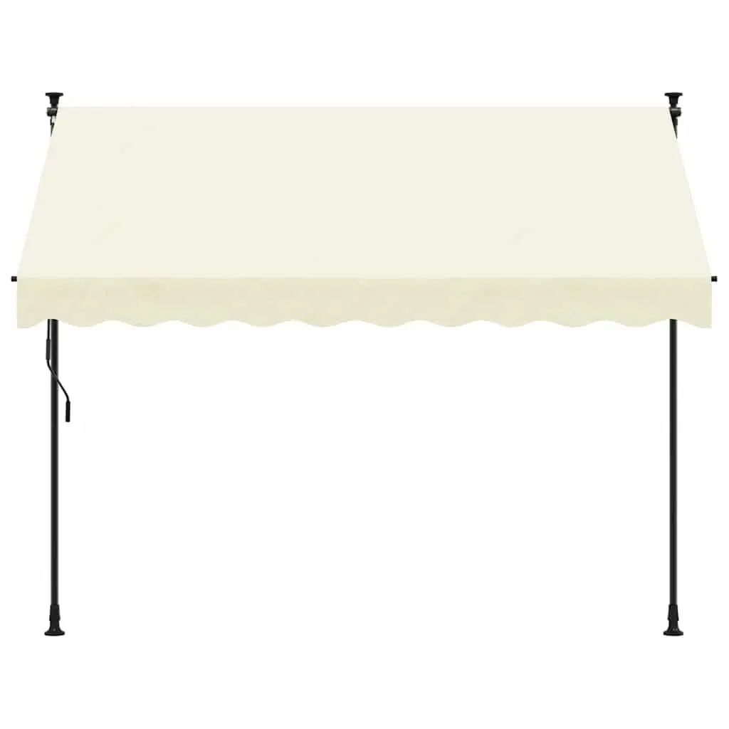 Retractable Awning 300x150 cm Manual Crank UV Resistant Cream Shade