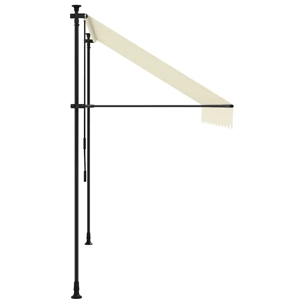 Retractable Awning 300x150 cm Manual Crank UV Resistant Cream Shade