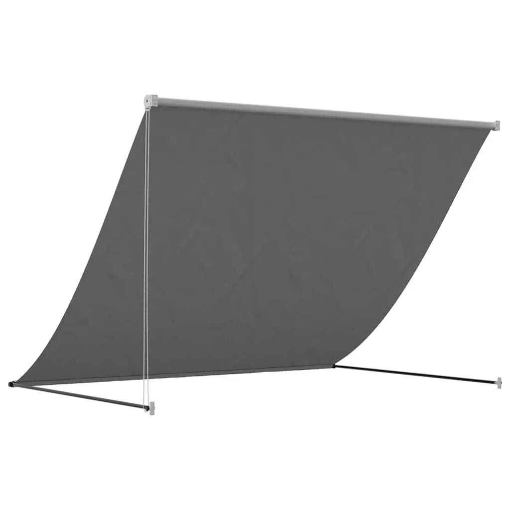 Retractable Awning 250x150cm Steel Frame UV Resistant Fabric Wall Mounted Shade