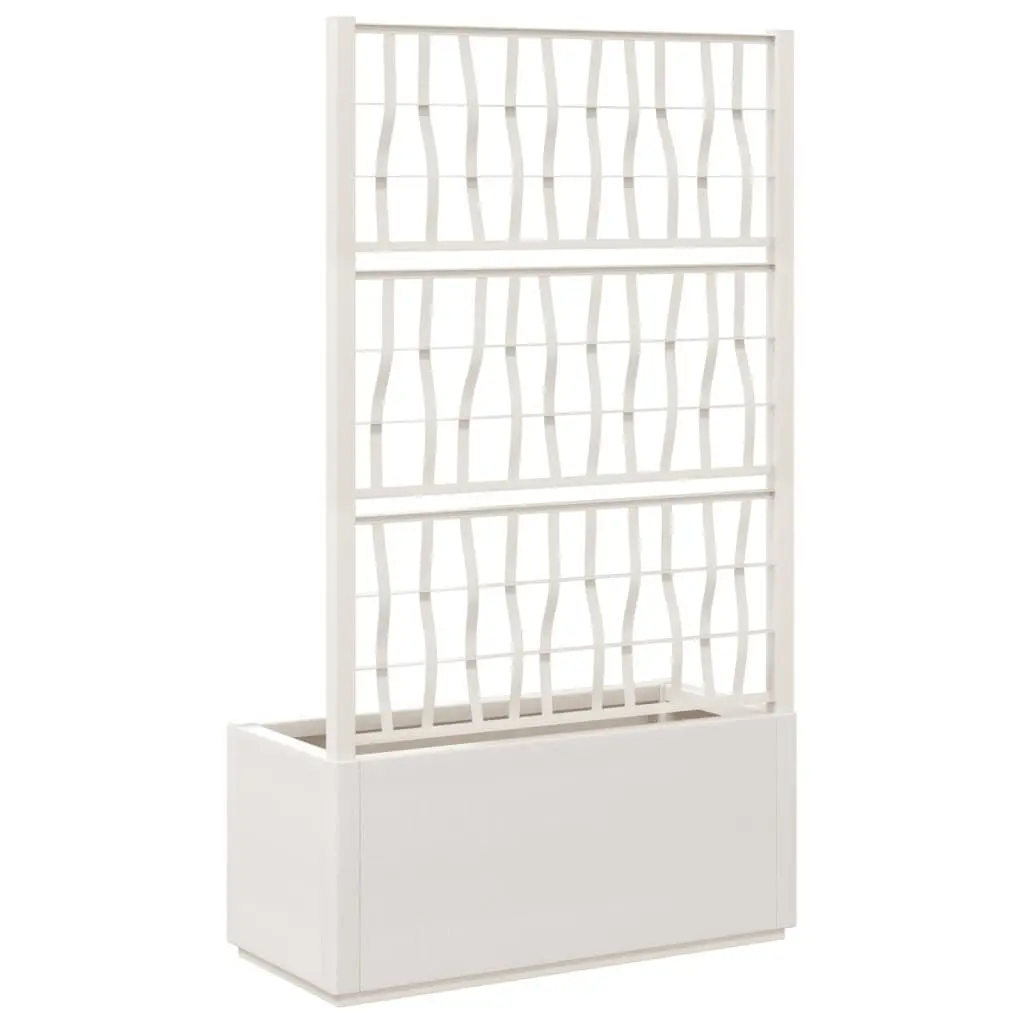 Garden Planter 80x36x140cm Integrated Trellis Climbing Plant Support Outdoor Pot