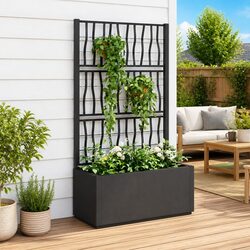 Enhance Your Outdoor Space with a Stylish Planter and Trellis